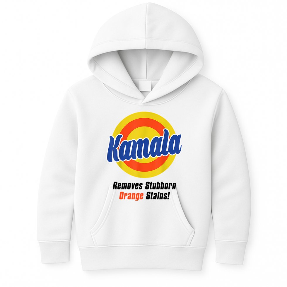 Kamala Harris 2024 Removes Stubborn Stains Funny Kids Hoodie