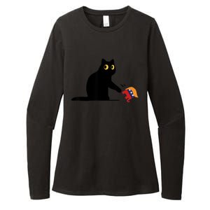 Kamala Harris 2024 Victory Black Cat Vs Elephant Trump Womens CVC Long Sleeve Shirt