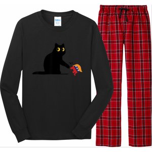 Kamala Harris 2024 Victory Black Cat Vs Elephant Trump Long Sleeve Pajama Set