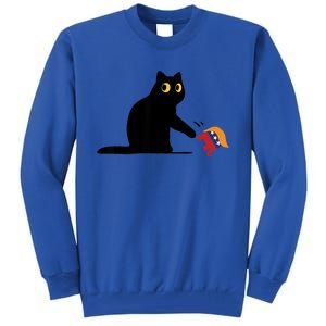 Kamala Harris 2024 Victory Black Cat Vs Elephant Trump Tall Sweatshirt