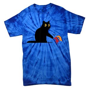 Kamala Harris 2024 Victory Black Cat Vs Elephant Trump Tie-Dye T-Shirt