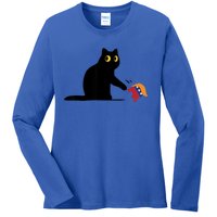 Kamala Harris 2024 Victory Black Cat Vs Elephant Trump Ladies Long Sleeve Shirt