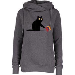 Kamala Harris 2024 Victory Black Cat Vs Elephant Trump Womens Funnel Neck Pullover Hood