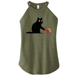 Kamala Harris 2024 Victory Black Cat Vs Elephant Trump Women's Perfect Tri Rocker Tank