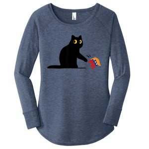 Kamala Harris 2024 Victory Black Cat Vs Elephant Trump Women's Perfect Tri Tunic Long Sleeve Shirt