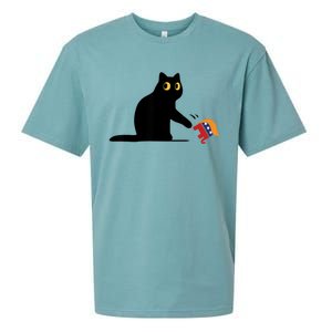 Kamala Harris 2024 Victory Black Cat Vs Elephant Trump Sueded Cloud Jersey T-Shirt