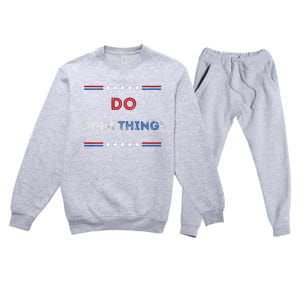 Kamala Harris 2024 Election Michelle Obama Do Something! Long Sleeve Premium Crewneck Sweatsuit Set