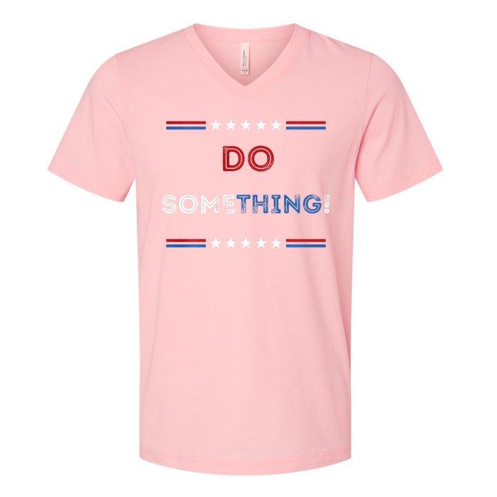 Kamala Harris 2024 Election Michelle Obama Do Something! Long Sleeve V-Neck T-Shirt