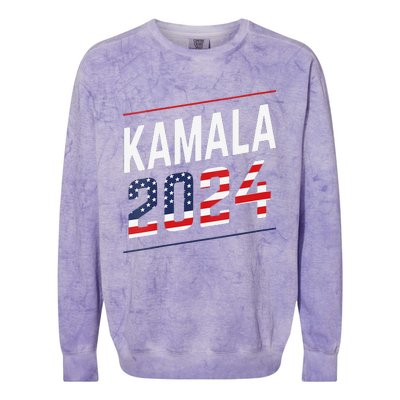 Kamala Harris 2024 President Campaign Colorblast Crewneck Sweatshirt