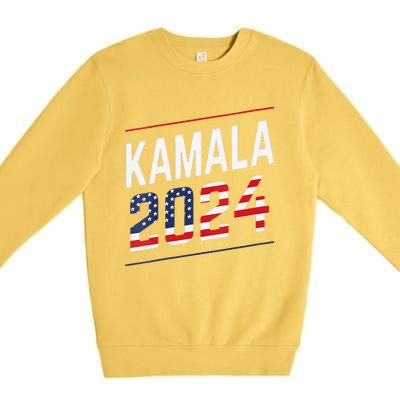 Kamala Harris 2024 President Campaign Premium Crewneck Sweatshirt