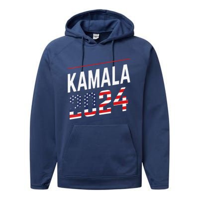 Kamala Harris 2024 President Campaign Performance Fleece Hoodie