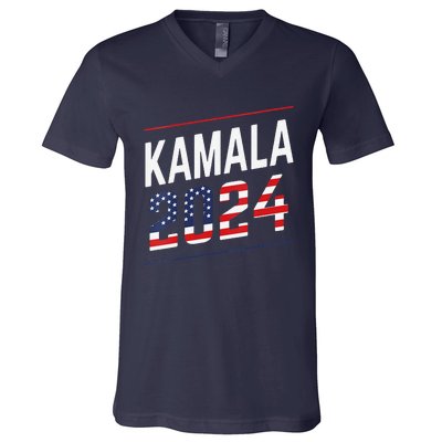 Kamala Harris 2024 President Campaign V-Neck T-Shirt