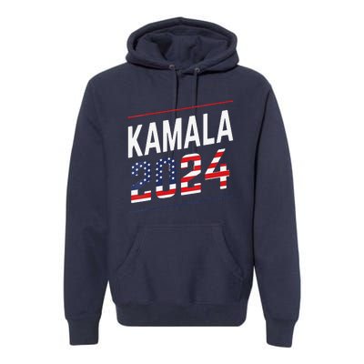 Kamala Harris 2024 President Campaign Premium Hoodie