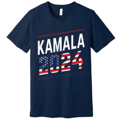 Kamala Harris 2024 President Campaign Premium T-Shirt