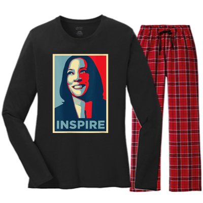 Kamala Harris 2024 Women's Long Sleeve Flannel Pajama Set 