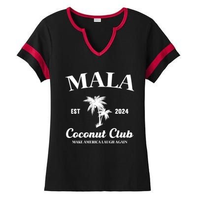 Kamala Harris 2024 For President Mala Make America Laugh Again Coconut Club Ladies Halftime Notch Neck Tee