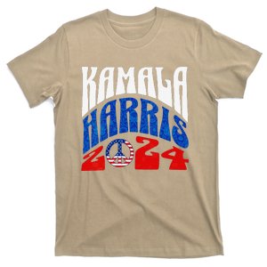 Kamala Harris 2024 Vote Peace Retro Groovy President T-Shirt