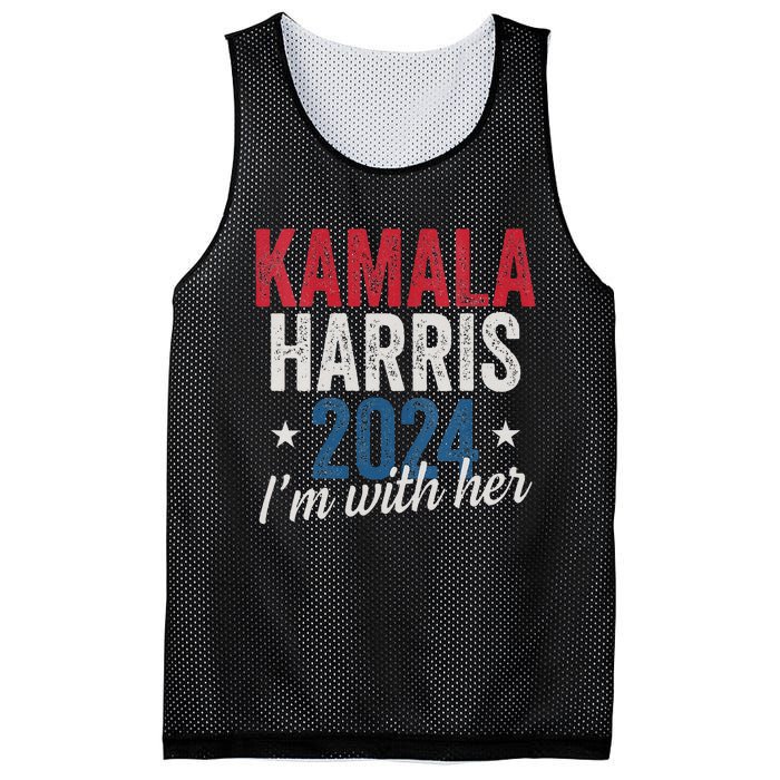 Kamala Harris 2024 Support IM With Her Kamala Harris 2024 Mesh Reversible Basketball Jersey Tank