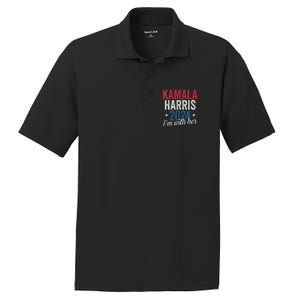 Kamala Harris 2024 Support IM With Her Kamala Harris 2024 PosiCharge RacerMesh Polo