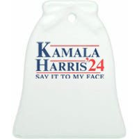 Kamala Harris 2024 Election Say It To My Face Ceramic Bell Ornament