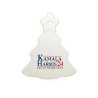 Kamala Harris 2024 Election Say It To My Face Ceramic Tree Ornament