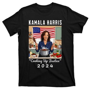 Kamala Harris 2024 Cooking Up Justice Fun Political T-Shirt