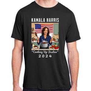 Kamala Harris 2024 Cooking Up Justice Fun Political Adult ChromaSoft Performance T-Shirt