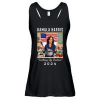 Kamala Harris 2024 Cooking Up Justice Fun Political Ladies Essential Flowy Tank