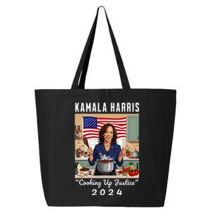 Kamala Harris 2024 Cooking Up Justice Fun Political 25L Jumbo Tote