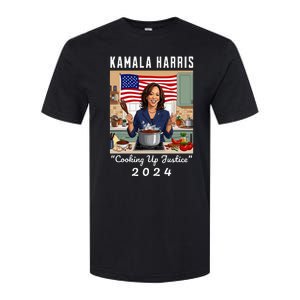 Kamala Harris 2024 Cooking Up Justice Fun Political Softstyle CVC T-Shirt