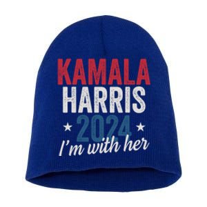 Kamala Harris 2024 Support IM With Her Kamala Harris 2024 Gift Short Acrylic Beanie