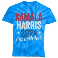 Kamala Harris 2024 Support IM With Her Kamala Harris 2024 Gift Kids Tie-Dye T-Shirt