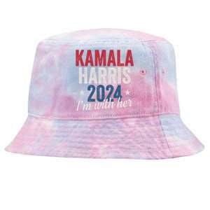 Kamala Harris 2024 Support IM With Her Kamala Harris 2024 Gift Tie-Dyed Bucket Hat