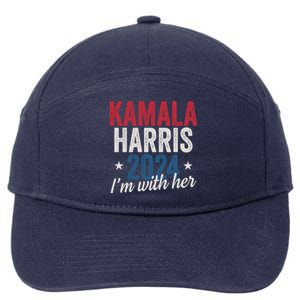 Kamala Harris 2024 Support IM With Her Kamala Harris 2024 Gift 7-Panel Snapback Hat