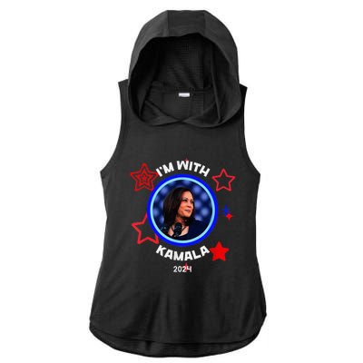 Kamala Harris 2024 Kamala For President Ladies PosiCharge Tri-Blend Wicking Draft Hoodie Tank