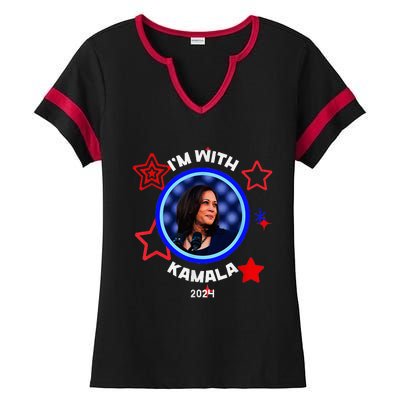 Kamala Harris 2024 Kamala For President Ladies Halftime Notch Neck Tee