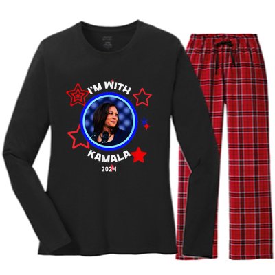 Kamala Harris 2024 Kamala For President Women's Long Sleeve Flannel Pajama Set 