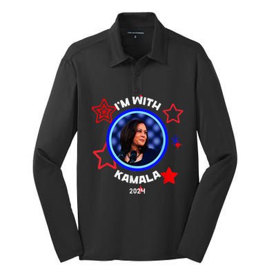 Kamala Harris 2024 Kamala For President Silk Touch Performance Long Sleeve Polo