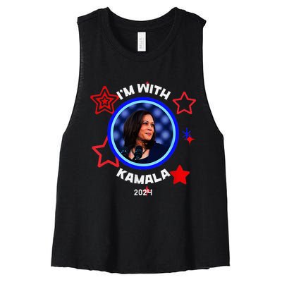 Kamala Harris 2024 Kamala For President Women's Racerback Cropped Tank