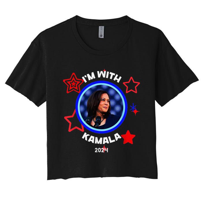 Kamala Harris 2024 Kamala For President Women's Crop Top Tee