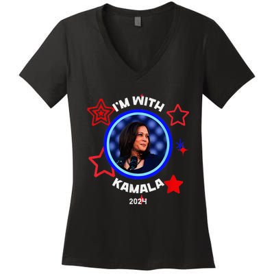 Kamala Harris 2024 Kamala For President Women's V-Neck T-Shirt