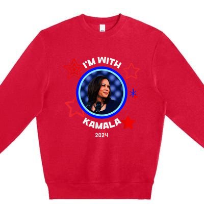 Kamala Harris 2024 Kamala For President Premium Crewneck Sweatshirt