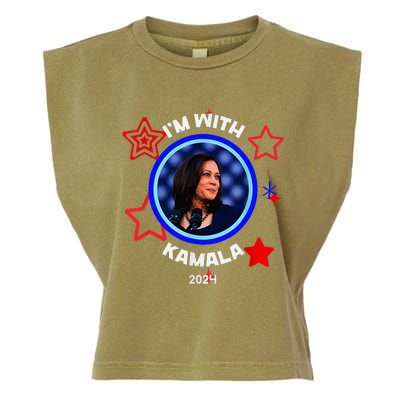 Kamala Harris 2024 Kamala For President Garment-Dyed Women's Muscle Tee