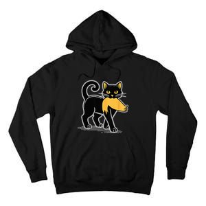 Kamala Harris 2024 Cat Carrying Trump Hair Sarcastic Walz Tall Hoodie