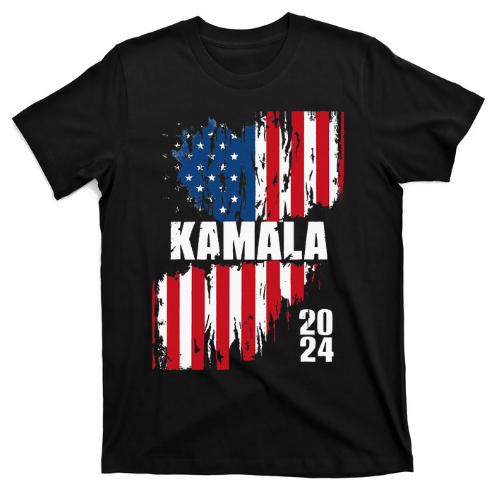 Kamala Harris 2024 For President Campaign Us Flag Vintage T-Shirt