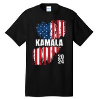 Kamala Harris 2024 For President Campaign Us Flag Vintage Tall T-Shirt