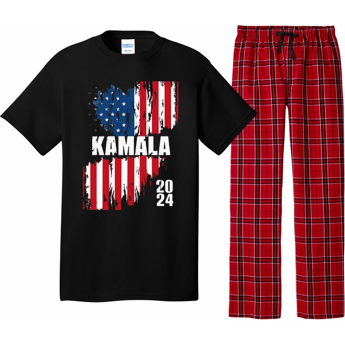 Kamala Harris 2024 For President Campaign Us Flag Vintage Pajama Set