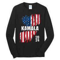 Kamala Harris 2024 For President Campaign Us Flag Vintage Tall Long Sleeve T-Shirt