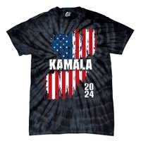 Kamala Harris 2024 For President Campaign Us Flag Vintage Tie-Dye T-Shirt