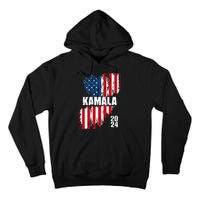 Kamala Harris 2024 For President Campaign Us Flag Vintage Tall Hoodie